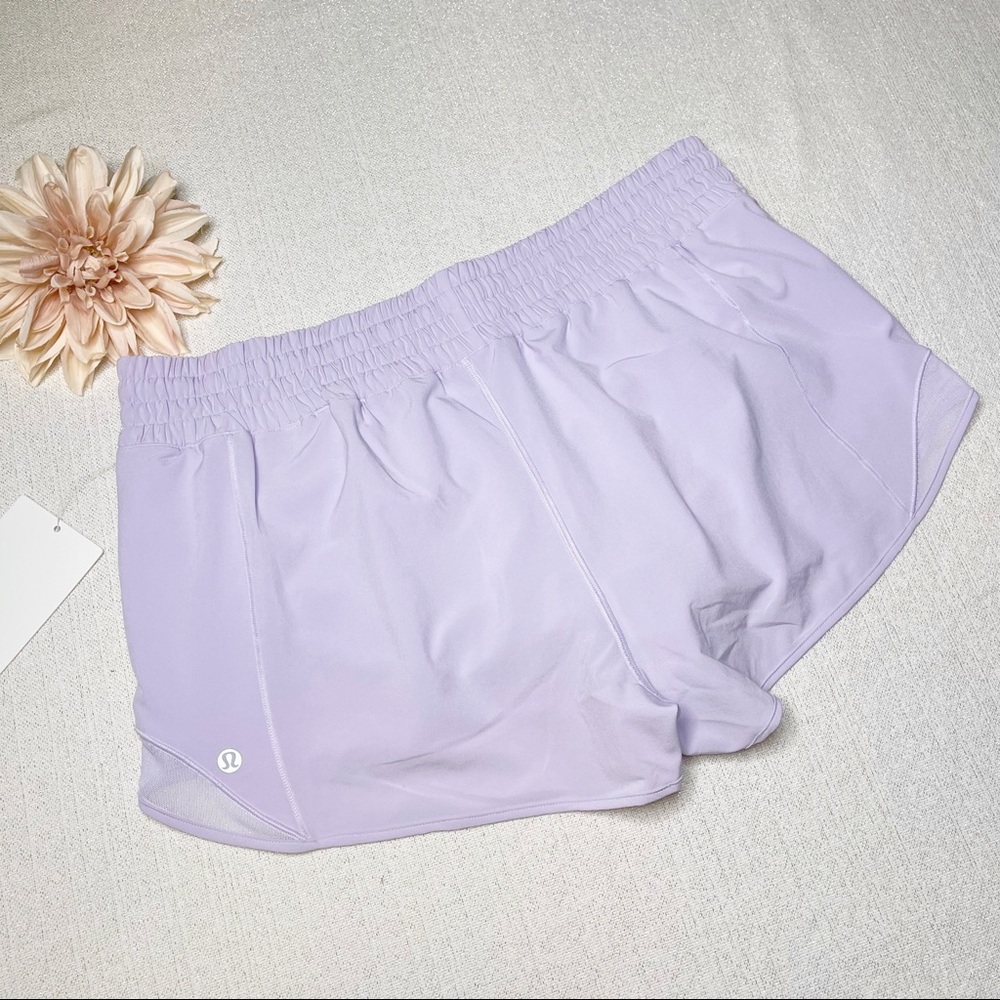Lululemon Hotty Hot Hi Rise Gym Shorts Lavender - Picture 8 of 9